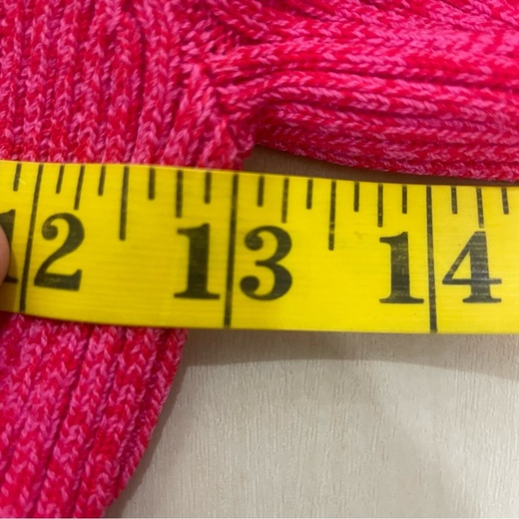 EUC Ganni Marled Ribbed Knit Midi Dress Fuchsia Pink Long Sleeve Stretch Small - Picture 14 of 16